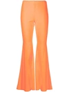 Erl Medium Rise Bootcut Pants With Flared Leg In Blue