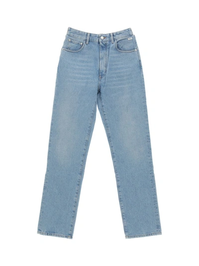 Gcds Chocker Denim Pants In New Light Blue