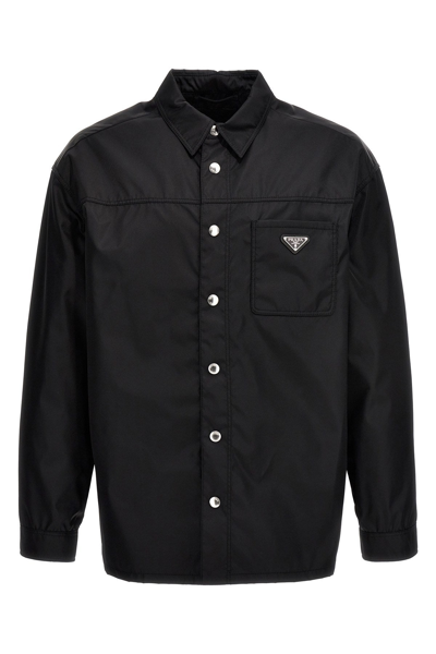 Prada Black Re-nylon Jacket In Black  