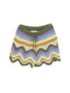 Zimmermann Striped Crochet Shorts In Multi
