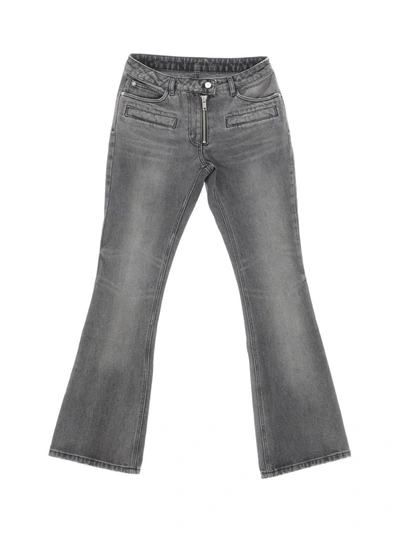 Courrèges Mid-rise Slim-fit Bootcut Jeans In Stonewashed Grey