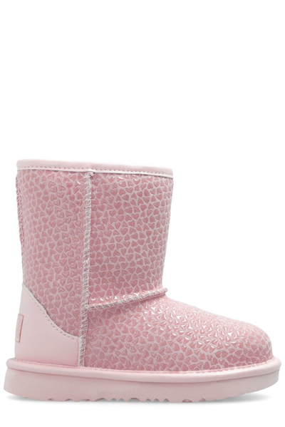 Ugg Girl's Classic Ii Gel Hearts Boots, Kids In Pink Pink