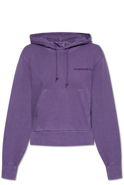 Carhartt Wip W' Hooded Akron Sweatshirt In Purple