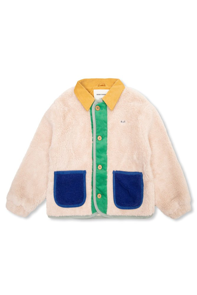 Bobo Choses Kids'  Color Blocked Buttoned Jacket In Multi