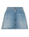 Dondup Woman Denim Shorts Blue Size 30 Cotton, Elastomultiester, Elastane In Blue