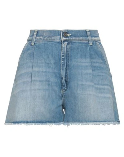 Dondup Woman Denim Shorts Blue Size 28 Cotton, Elastomultiester, Elastane
