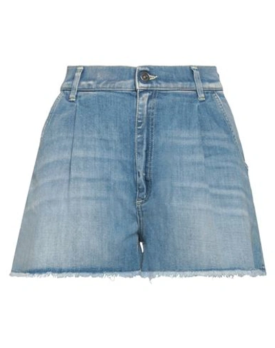 Dondup Woman Denim Shorts Blue Size 30 Cotton, Elastomultiester, Elastane