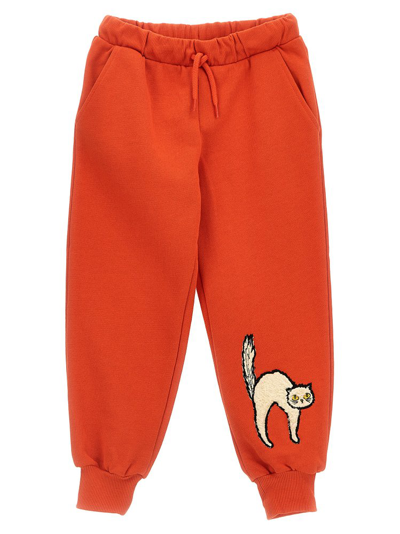 Mini Rodini Angry Trousers Cat In Red