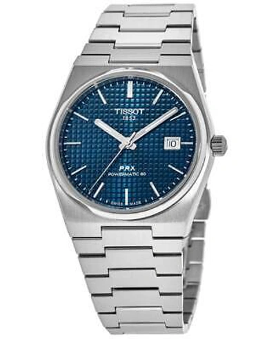Pre-owned Tissot Prx Powermatic 80 35mm Blue Dial Unisex Watch T137.207.11.041.00
