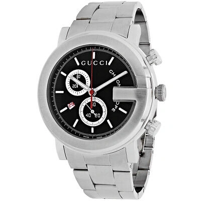 Pre-owned Gucci Men's 101 Series Black Dial Watch - Ya101309