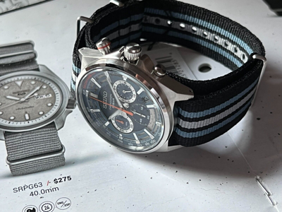 Pre-owned Seiko Recraft Ssb409 Mens Chronograph Gray Tachometer Japan Ssb409-new