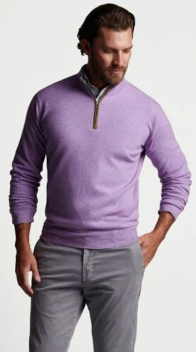 Pre-owned Peter Millar Artisan Crafted Cashmere Flex Sweater In Lavender Size L. $648 In Purple