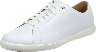 Pre-owned Cole Haan Men's Grand Crosscourt Ii Sneakers In White Leather