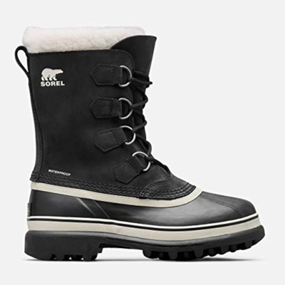 Pre-owned Sorel [1003812-011]  Women's Caribou™ Wp Black/stone Msrp $200 In Gray