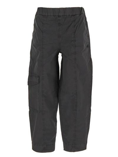 Ganni Cargo Trousers In Grey