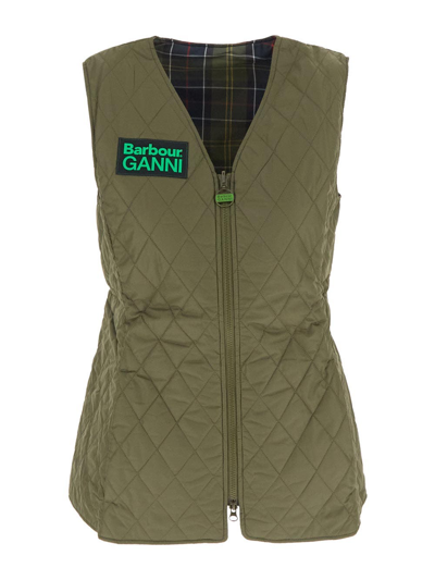 Barbour X Ganni Betty Liner Sleeveless Jacket In Multicolor