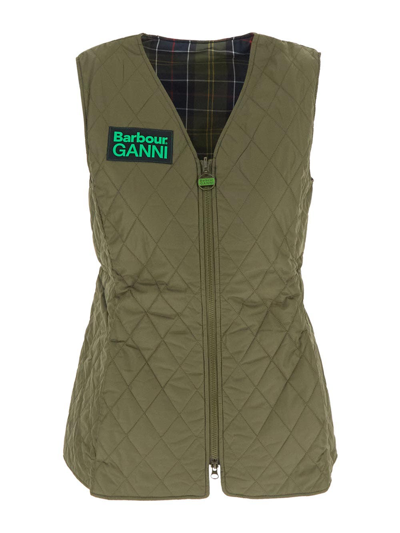 Barbour Betty Quilted Check Reversible Gilet In Multicolor
