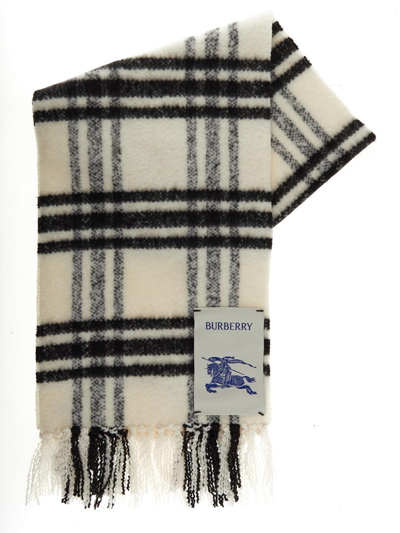 Burberry Brushed Wool Scarf In Multicolor