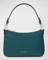 Kate Spade Medium Convertible Leather Crossbody Bag In Artesian Green