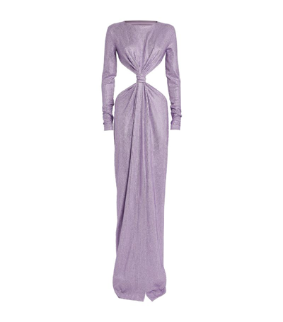 Area Nyc Crystal-embellished Knot-detail Gown