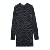 Zadig & Voltaire Zadig&voltaire Womens Charcoal Malia Leopard-print Cashmere Mini Dress In Grey