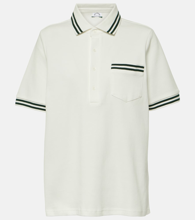 The Upside Hill Organic-cotton Golf Polo Shirt In White