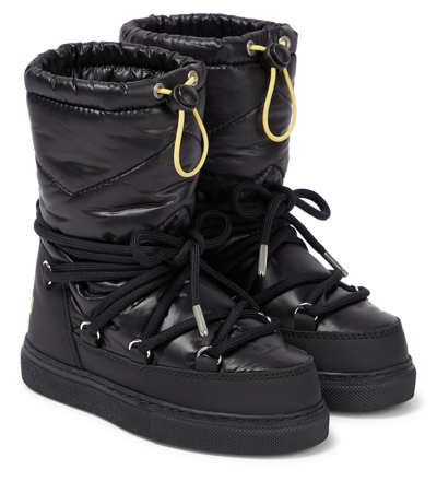 Inuikii Kids' Technical Classic Leather-trimmed Snow Boots In Black