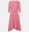 Oscar De La Renta Wool-blend Midi Dress In Pink