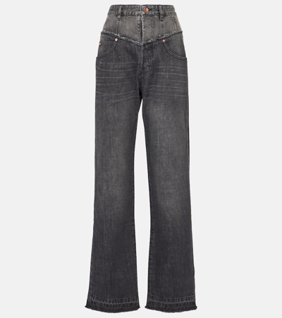 Isabel Marant High-rise Straight Jeans In Black