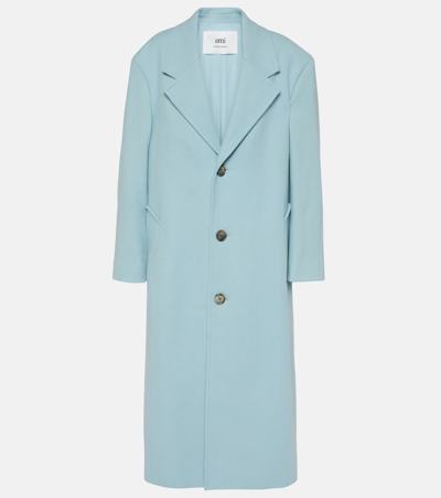 Ami Alexandre Mattiussi Single-breasted Coat In Blue