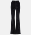 Veronica Beard Sheridan Cotton-blend Velvet Flared Pants In Black