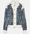 Jean Paul Gaultier Printed Denim Jacket In Blue