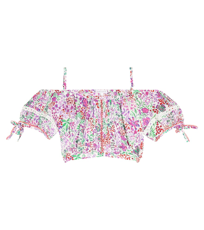 Poupette St Barth Kids' Bonny Printed Top In Multicoloured