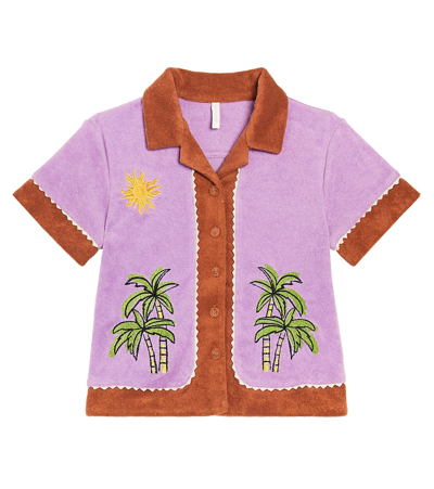 Zimmermann Kids' August Colorblocked Terry Shirt In Multicoloured