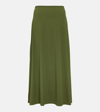 Johanna Ortiz Kikoi Ribbed Jersey Midi Skirt In Green