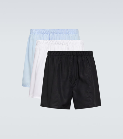 Cdlp Set Of 3 Boxers In Blue