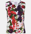 OSCAR DE LA RENTA FLORAL COTTON-BLEND TANK TOP