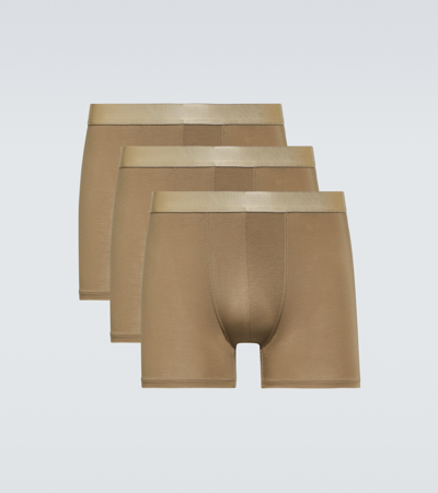 Cdlp Set Of 3 Boxer Briefs In Brown