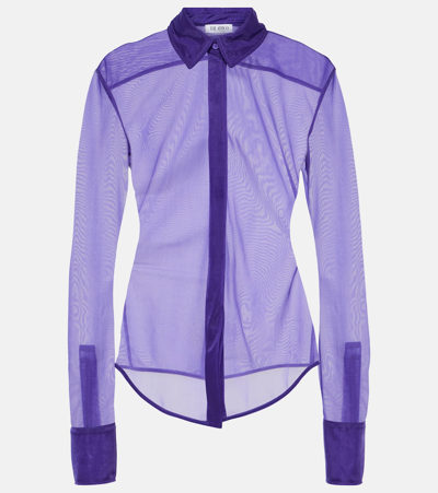 Attico Knitted Shirt In Purple