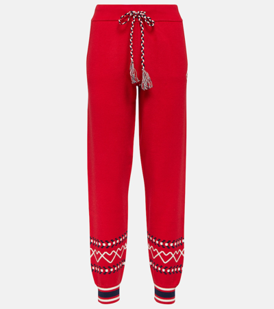 The Upside Monterosa Jojo Knit Joggers In Bordeaux