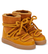 Inuikii Classic Leather-trimmed Shearling Snow Boots In Yellow