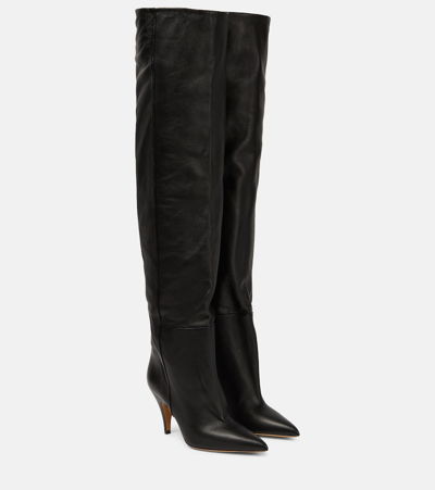 KHAITE RIVER LEATHER KNEE-HIGH BOOTS