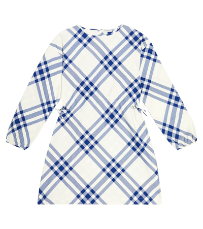 Burberry Kids' Checked Cotton Dress In Multicoloured