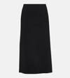 The Row Mid-length Straight Skirt In Black
