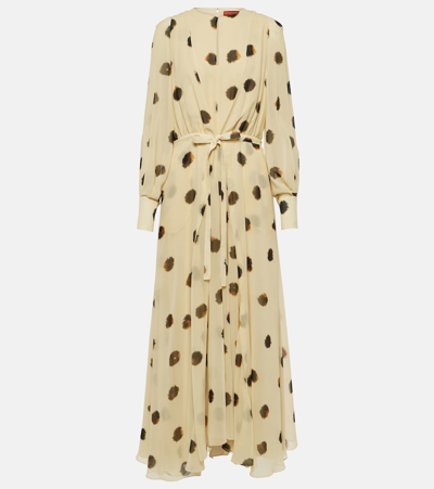 Altuzarra Peirene Printed Maxi Dress In Sparrow Irregular Dot