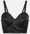 JEAN PAUL GAULTIER TATTOO ICONIC SATIN BRA TOP