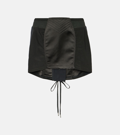 Jean Paul Gaultier Conical Topstitches Mini Skirt In Schwarz