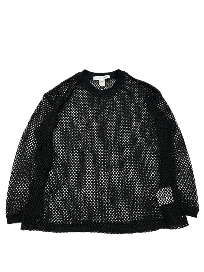Pre-owned Comme Des Garcons X Comme Des Garcons Homme Comme Des Garcons Mesh Knit Sweater In Black