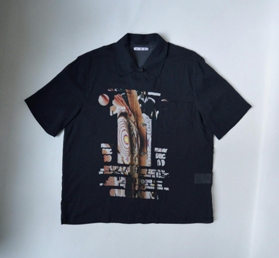 Pre-owned Our Legacy ‘peace Pioneer' Print Box Shirt In Black