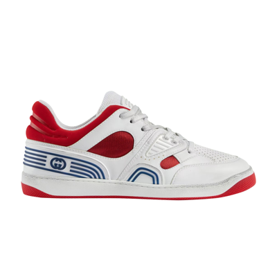 Pre-owned Gucci Basket Low 'white Demetra Red'